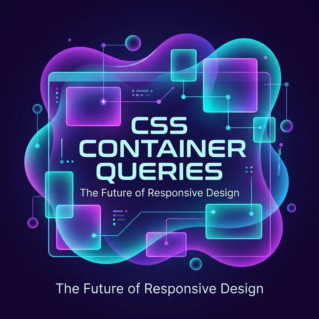 Visual comparison of CSS media queries versus container queries showing responsive component design