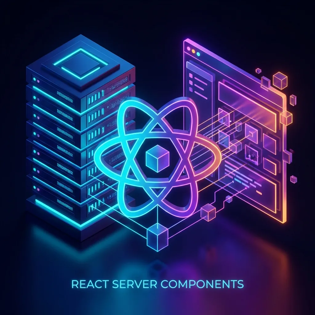 Architecture diagram illustrating React Server Components running on the server and sending HTML to the client