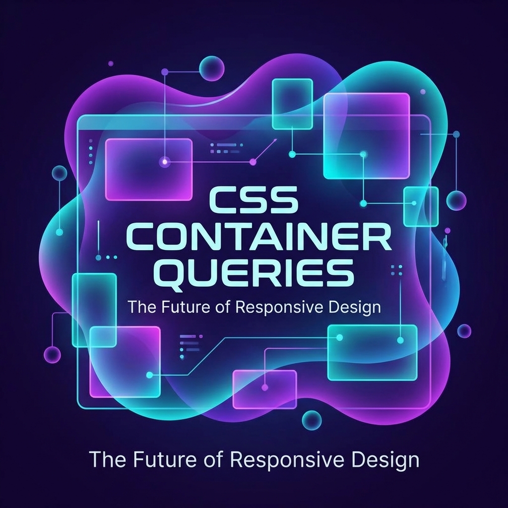 Visual comparison of CSS media queries versus container queries showing responsive component design